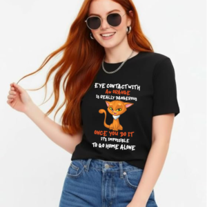 Eye Contact with an Orange T-Shirt