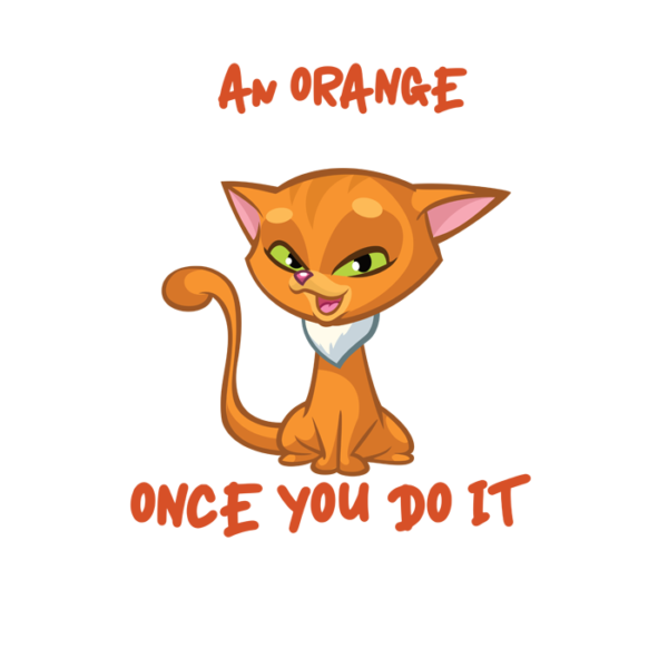 Eye Contact with an Orange T-Shirt